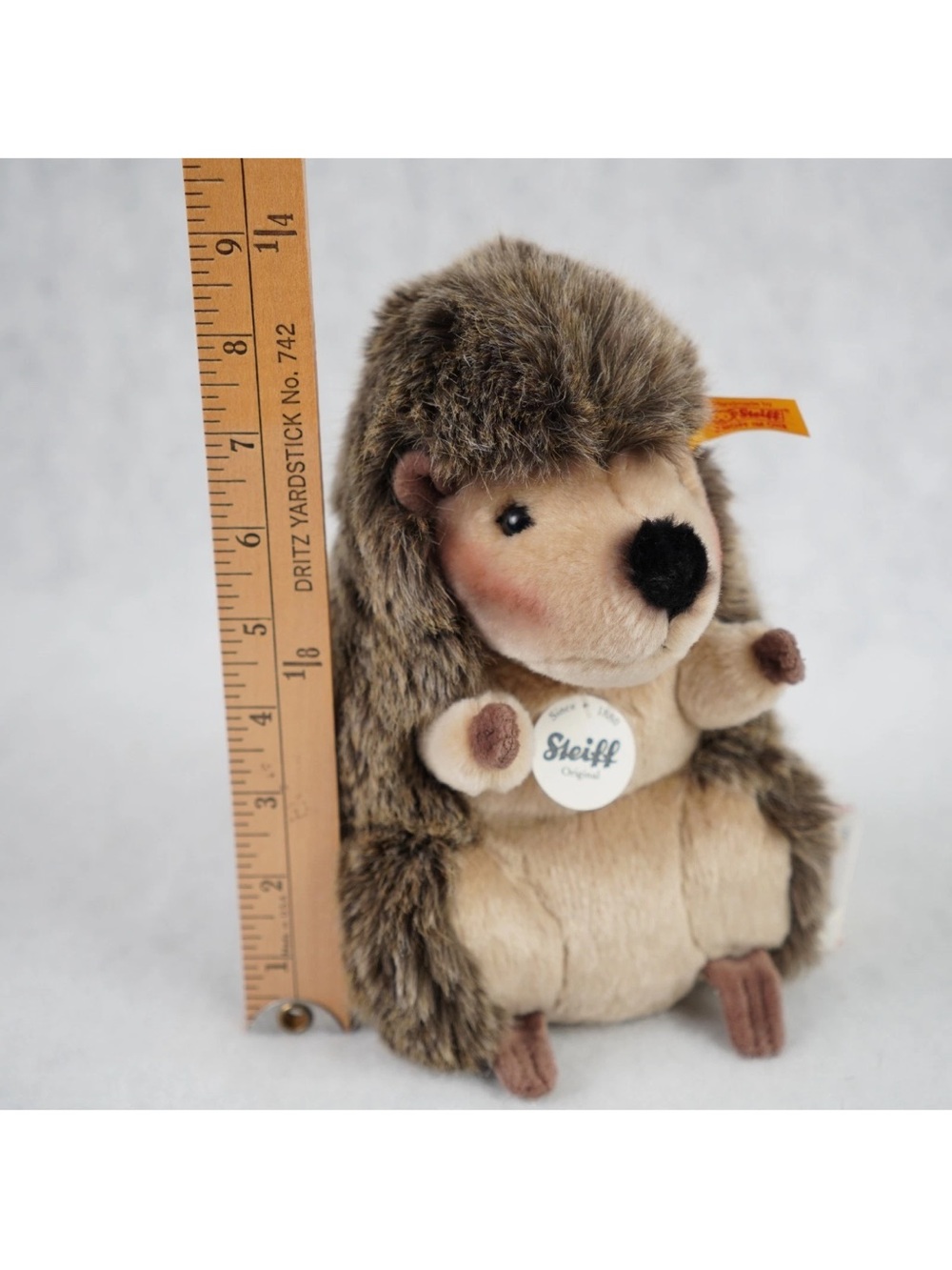 Steiff Joggi the Hedgehog 067211 Brown 8" Tall Handmade NWT - Picture 14 of 14